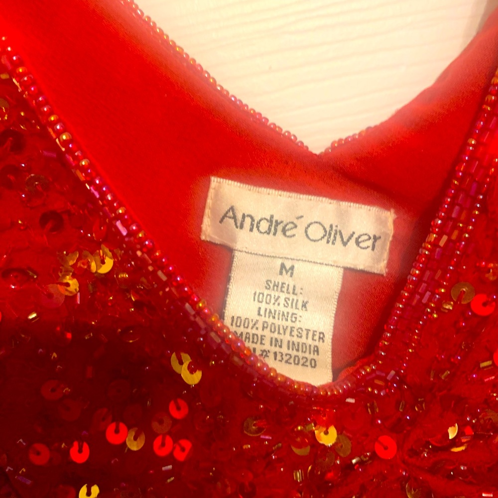 Sequins V Neck Top - image 3